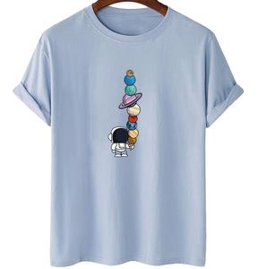 T-shirt en coton à imprimé graphique à la mode pour femmes T-shirt décontracté élégant avec tissu respirant doux d'art unique pour un usage quotidien - Product Image 1