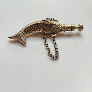 Estuche de latón con forma de pez para Surma Dani Kohl, caja de almacenamiento de delineador de ojos de latón, diseño decorativo de pez, estilo vintage para Kajal Surma - Product Image 3