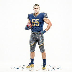 Blue with Grey Combination American Football Uniform Set Breathable Jersey with Moisture Wicking Pant at Factory Sale Prices - Product Image 2