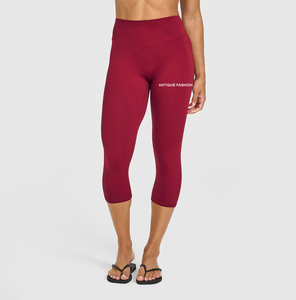 Leggings Personalizados con Espalda en V, Cintura Alta, para Gimnasio, Yoga, con Cierre Elástico, Material de Spandex/Nylon Sólido - Product Image 1