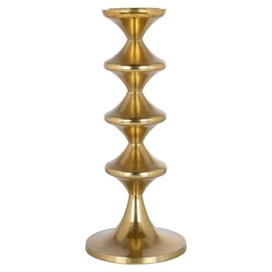 Handmade Brushed Gold Metal <b>Candle</b> Stand <b>Set</b> of 2 Nordic Style Decorative Candlestick Holders for Living Room Table - Product Image 5