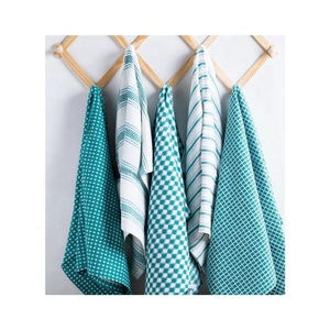 Tira personalizada bordada con borlas, regalos promocionales de marca, de algodón 100% gofre, respetuoso con el medio ambiente, toalla de plato de cocina de secado rápido, venta - Product Image 6