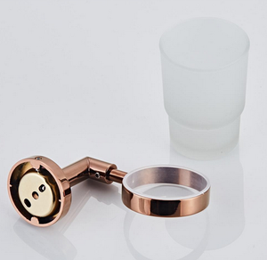 Daystar Trade Modern Eco-friendly Rose Gold Bathroom Accessory Set Wall-Mounted Stainless Steel <b>Towel</b> Rack Soap Dish Tumbler - Product Image 2