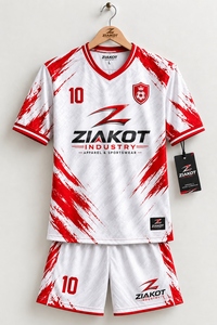 Vente en gros directe ZIAKOT INDUSTRY – Maillot de football personnalisé à sublimation, motif graffiti, blanc, jaune royal et bleu clair, le plus vendu - Product Image 4