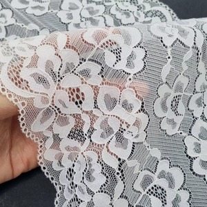 Tela de Encaje con Spandex/Nylon, Color Personalizado, para Vestidos, Elástica, Ligera, Diseño Floral, Ropa de Boda - Product Image 3