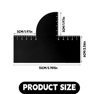 Tarjeta de mejora de corte para barberos con indicadores de medición, herramienta reutilizable para dar forma a la línea del cabello, herramienta para delinear bordes con spray de color para barbería - Product Image 2