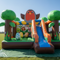 Château gonflable personnalisable d'oiseau de thème de forêt terrain de jeu extérieur pour des enfants maison de rebond pour des locations de partie portable plein d'entrain