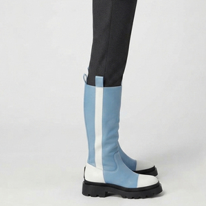 Botas Largas de Cuero para Hombre, Calzado de Oficina, Botas de Cuero hasta la Rodilla para Deportes al Aire Libre, Botas Largas de Cuero con Cierre Lateral para Hombre - Product Image 5