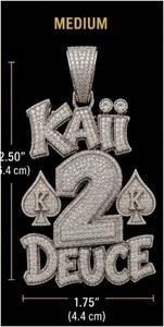 จี้เงินแท้ 925 ลายไค ฮิปฮอป ประดับโมอิสซาไนต์ สำหรับทุกเพศ - Product Image 1