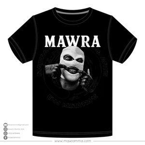 Mawra Martial Arts Custom Screen Print Balaclava Graphic T-Shirt <b>Mens</b> Streetwear <b>Black</b> Short Sleeve Cotton Tee Casual Urban Tops - Product Image 5