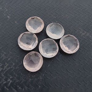 Quartz Rose Naturel Briolette Taille Checker Calibré, Pierre Précieuse Ronde de Qualité en Gros Toutes Tailles - Product Image 1