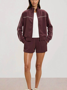 Nuevo Diseño Conjunto Deportivo de 2 Piezas para Mujer, Sudadera con Ribete y Pantalones, Ropa Deportiva de Algodón Transpirable y Ligera - Product Image 4