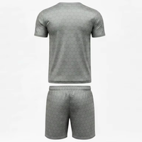 Herensportkledingset, casual fitness t-shirt en shorts, op maat gemaakte sportkleding, katoenen gebreide comfortabele pasvorm, ademend, zomerse gymkleding, groothandel levering
