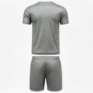 <b>Men</b> Casual Fitness T-<b>Shirt</b> Shorts Set Custom Sportswear Cotton Knitted Comfort Fit Breathable <b>Summer</b> Gym Wear Wholesale Supply - Product Image 4