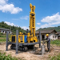 Foreuse sur chenilles pour puits d'eau de 330 m, avec tube de forage de 6 m et capacité de forage de 105-305 mm