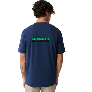 Camiseta de Algodón de Manga Corta Azul Marino para Hombre, Corte Regular, Cuello Redondo, Diseño Casual con Letras Estampadas y Logotipo Frontal - Product Image 4