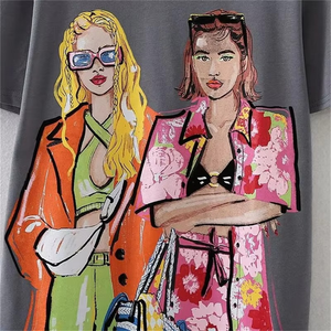 Camisetas deportivas casuales personalizadas, ecológicas, para mujer, de gran tamaño, 100% algodón jersey, 220 g/m², precio al por mayor. - Product Image 5