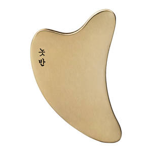Outil facial Gua Sha en forme de cœur NOBBAN, bronze coréen Bangjja Yugi (alliage 78:22), lifting en V et massage du visage - Product Image 1
