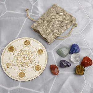 Ensemble de 7 chakras naturels avec sac pour la guérison et la méditation, prix d'usine - Product Image 5