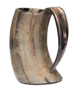 Jarra de Cuerno de Búfalo Natural de Alta Calidad con Asa para Cerveza, Vino, Sidra, Cerveza Alemana, Jarra de Cuerno para Beber, Piel Natural - Product Image 1