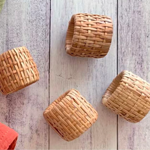 Anillo para Servilletas de Ratán a Precio de Mayoreo, Nuevo Diseño, Decoración de Mesa Estilo Rústico para Bodas y Fiestas, Fabricación de Vajillas - Product Image 3