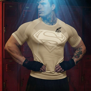 เสื้อคอมเพรสชั่นแขนยาวผู้ชายคุณภาพสูง น้ำหนักเบา แห้งเร็ว ผลิตจากผ้าถัก ดีไซน์เรียบง่าย พร้อมลายพิมพ์ - Product Image 6