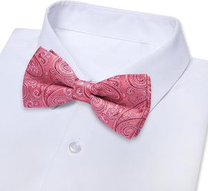 Nœuds papillon unis pour hommes, en soie et polyester, ajustables, faits main, personnalisables, pour smoking, mariage, fête, couleur rose - Product Image 5
