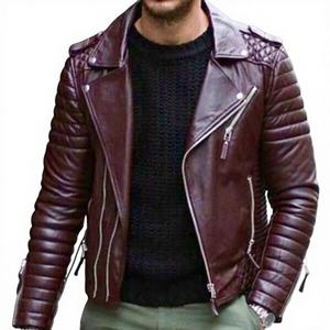 BS International Unisex Racer Jacket Cuero de oveja genuino Lona Invierno a prueba de viento Impermeable Logotipo frontal multicolor Precio bajo - Product Image 2