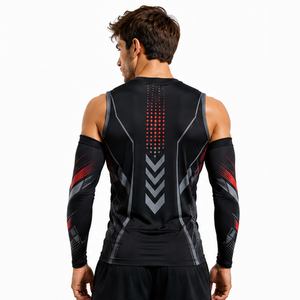 Mangas de compresión deportivas para hombre, personalizadas, atléticas, para correr, ciclismo, fitness, entrenamiento, transpirables, elásticas, de soporte y protección. - Product Image 5