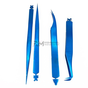 Pinzas para Pestañas de Acero Inoxidable RMI con Punta de Fibra, Color Azul Plasma, Pinzas para Volumen de Pestañas, Marca Privada, Agarre Fuerte y Duradero - Product Image 5