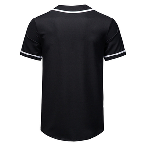 Camiseta Casual de Manga Corta con Cuello Redondo para Hombre, Color Negro, con Ribete en Contraste Blanco, Corte Regular, Color Sólido, Tejido de Punto Transpirable, 100% - Product Image 2