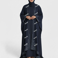 Nueva Llegada, Abaya de Estilo Árabe de Dubái para Mujer, Vestido Musulmán de Manga Larga, Antiarrugas, Transpirable, Elástico en Cuatro Direcciones, Ligero