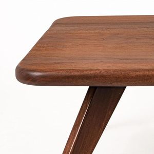 Table basse en bois moderne, table basse carrée pour salon, table centrale de style mid-century, table à thé en bois faite à la main, table d'appoint - Product Image 2