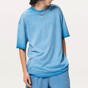 เสื้อยืดคอตตอน 100% หนานุ่ม รับผลิตแบบ OEM ODM สกรีนโลโก้ได้ ล้างสีแบบวินเทจ ทรงโอเวอร์ไซส์ ไซส์พลัส สไตล์สตรีทแวร์ - Product Image 3