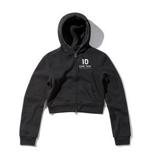 เสื้อฮู้ดครอปซิปเต็มตัว สีดำ ทรงโอเวอร์ไซส์ สไตล์สตรีทแวร์ สำหรับผู้หญิง มีซิปด้านหน้า แฟชั่นลำลอง - Product Image 5