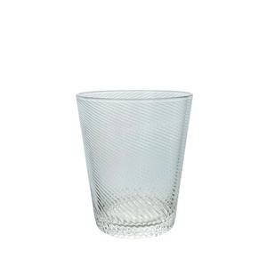 14 oz Twill Design <b>Plastic</b> Vintage Clear <b>Drinking</b> <b>Cup</b> Tumbler for Home Party Use - Product Image 1