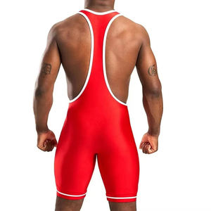 Vente Chaude – Maillot de lutte ajusté pour homme en polyester épais 180g, combinaison unie personnalisable, vêtement de sport imprimé - Product Image 2