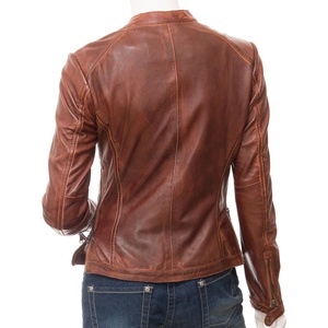 Custom Leather <b>Jacket</b> Manufacturer <b>Western</b> Vintage Luxury Zipper up Leather <b>Jacket</b> for Women high quality Leather <b>Jacket</b> - Product Image 3
