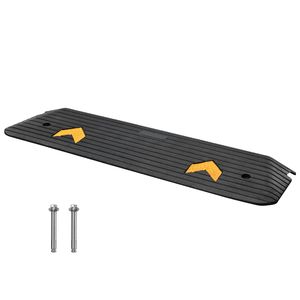 Rampe de seuil en caoutchouc améliorée de 1 pouce de hauteur, antidérapante, pour fauteuil roulant, rampe de trottoir, capacité de charge de 33069 lb, couleur naturelle - Product Image 1