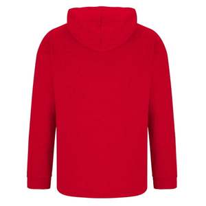 Sweat-shirt à capuche rouge pour homme, coupe classique, couleur unie, décontracté, en coton tricoté, avec poche avant, pour l'automne - Product Image 2