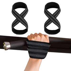 Latest OEM Custom Logo Figure 8 Lifting Straps Top Quality Cotton <b>Weight</b> Lifting <b>Trainer</b> Durable Adult Deadlift Pull-Up Exercise - Product Image 1