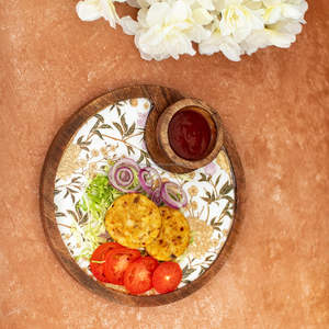 Bandeja de Madera Ecológica con Diseño Impreso Personalizado, Vajilla Decorativa, Apta para Lavavajillas y Microondas, Gran Venta - Product Image 1