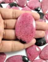Vente en gros de cabochons en rhodonite rose naturelle, pierres précieuses brutes de 25 mm à 40 mm pour la fabrication de bijoux