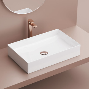 Comptoir en céramique de forme ovale pour hôtel moderne Oceno, facile à nettoyer, poli, garantie 5 ans, respectueux de l'environnement - Product Image 4