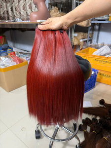Extensions de cheveux humains en gros, tissage lisse brun roux auburn - Product Image 2