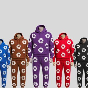 Heavy Weight Acid Wash Solid Cotton Fleece <b>Drop</b> Shoulder Oversize Baggy Hoodie and Sweatpants Tracksuit for Men - Product Image 6