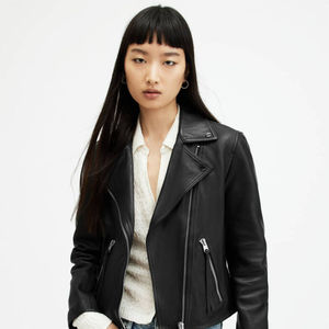 Chaqueta de Cuero Genuino de Oveja para Mujer al por Mayor, Estilo Bomber Corto Transpirable, Moda Primavera, Chaquetas de Cuero Real para Mujer - Product Image 3