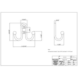Crochets doubles en métal de qualité supérieure, organisateur mural durable et gain de place - Product Image 2