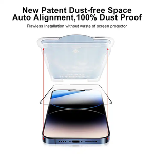 10S tự động áp dụng bảo vệ màn hình bụi loại bỏ cài đặt hộp 9H Tempered Glass đối với Apple <span class=keywords><strong>iPhone</strong></span> tất cả các mô hình - Product Image 3