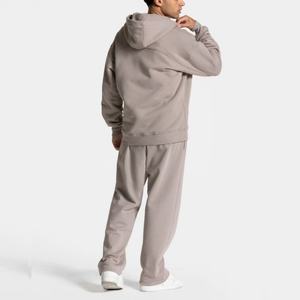 ชุดเซ็ตฮู้ดดี้ซิปแบบมีซิป MOQ ต่ำ รับทำโลโก้ เสื้อผ้ากีฬาผ้าฟลีซ ชุดวอร์มสองชิ้น รับผลิตแบบ OEM ODM ขายส่ง สหรัฐอเมริกา - Product Image 2